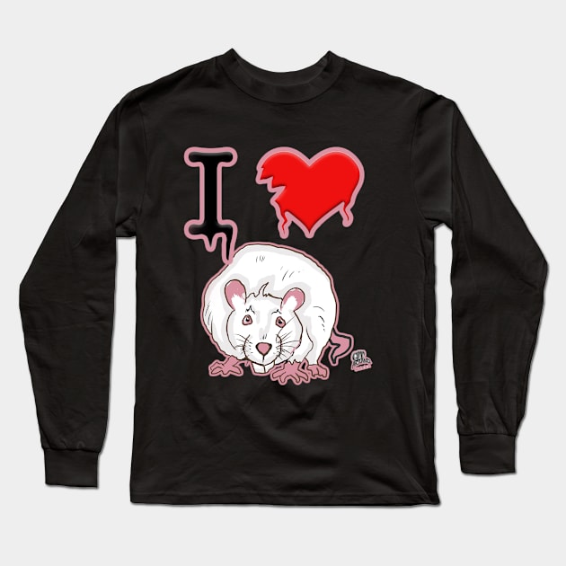 I Love Rats Funny Urban Year of The Rat Design NYC Style by GT Artland Long Sleeve T-Shirt by GT Artland